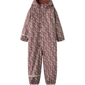 Name It Regndragt m. Fleece - NmfDry10 - Fig m. Blomster