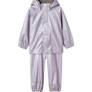 Name It Regntøj m. Seler - NmfDry10 - Metallic - Misty Lilac