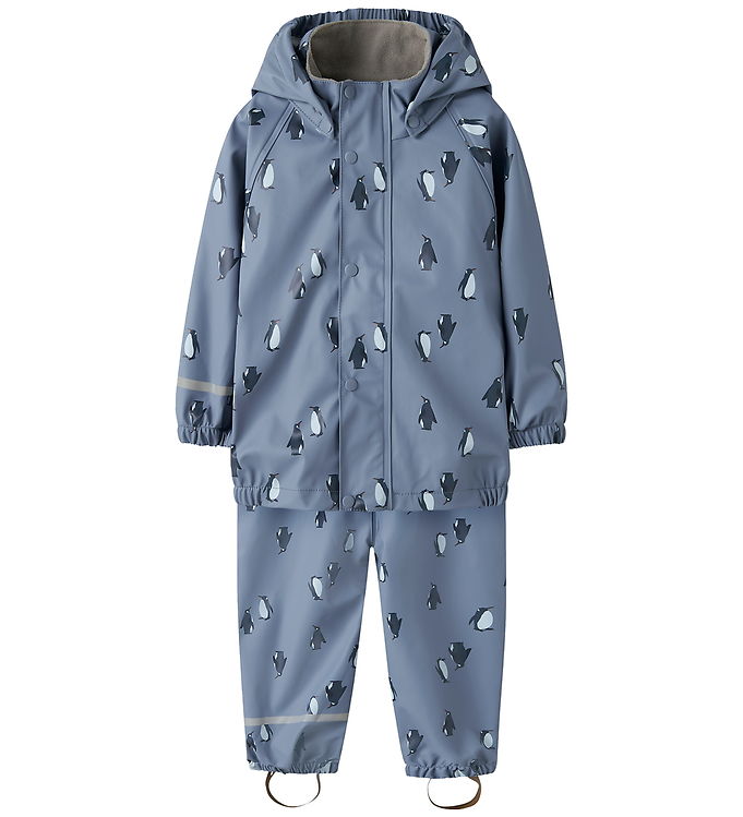 Name It Regntøj m. Seler - PU - NmmDry10 - Country Blue m. Pingv