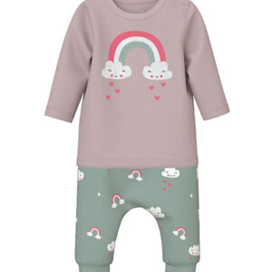 Name It Sæt - Bluse/Bukser - NbfVubie - Burnished Lilac/Jadeite