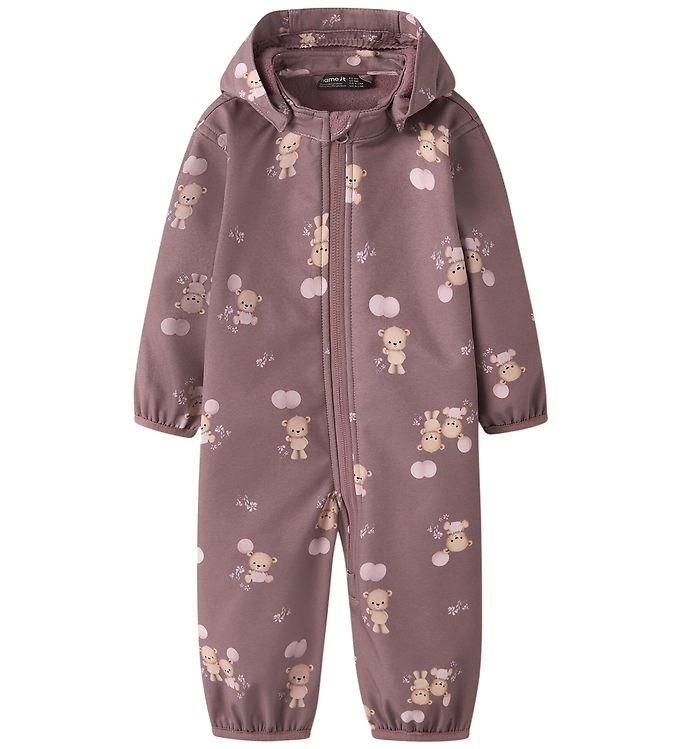 Name It Softshelldragt m. Fleece - NbfAlfa08 - Wistful Mauve/Bal