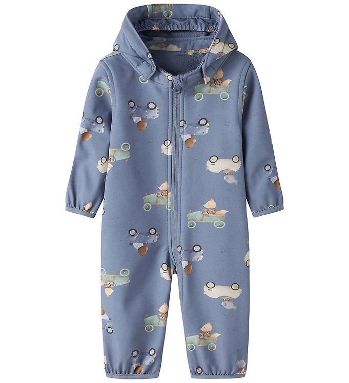 Name It Softshelldragt m. Fleece - NbmAlfa08 - Country Blue/Cute