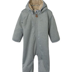 Name It Softshelldragt m. Fleece - NbnMada08 - Grey Melange m. Ø