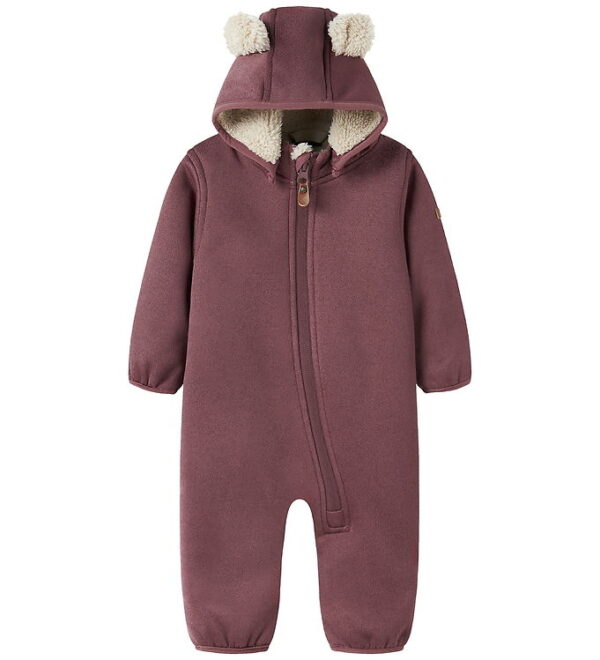 Name It Softshelldragt m. Fleece - NbnMada08 - Rose Brown m. Øre