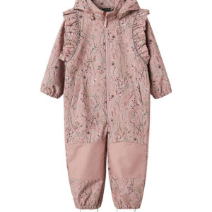 Name It Softshelldragt m. Fleece - NmfAlfa08 - Pale Mauve/Flower