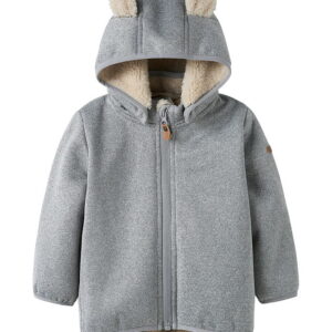 Name It Softshelljakke m. Fleece - NbnMada08 - Grey Melange m. Ø