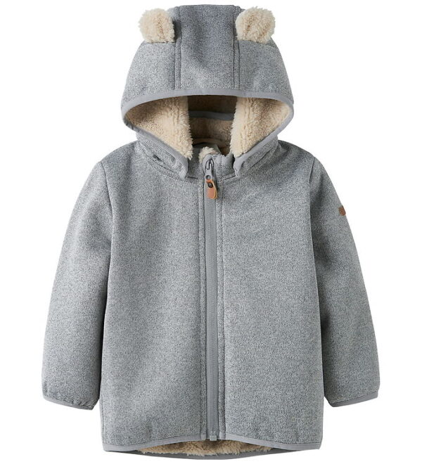 Name It Softshelljakke m. Fleece - NbnMada08 - Grey Melange m. Ø