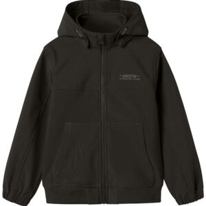 Name It Softshelljakke m. Fleece - NkmAlfa08 - Cool Block - Sort