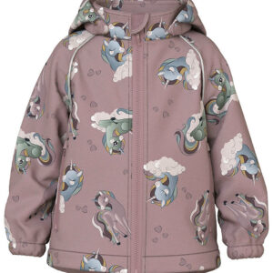 Name It Softshelljakke m. Fleece - NmfAfla08 - Purple Dove m. En