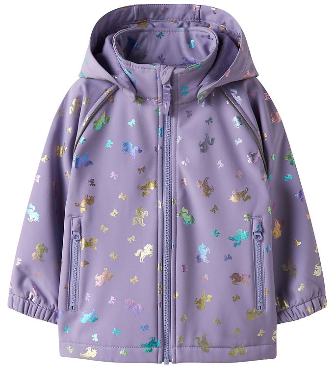 Name It Softshelljakke m. Fleece - NmfAlfa08 - Sunlit Allium/Bow