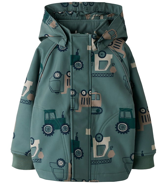 Name It Softshelljakke m. Fleece - NmmAlfa08 - Balsam Green/Mach