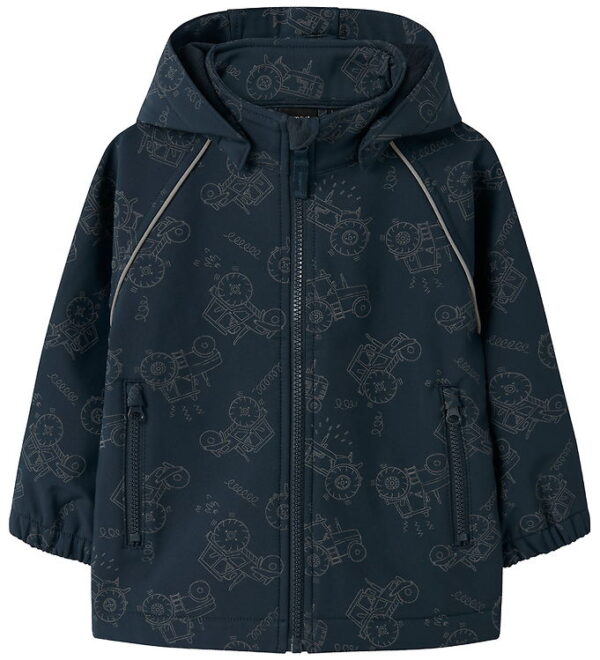 Name It Softshelljakke m. Fleece - NmmAlfa08 - Dark Sapphire m.