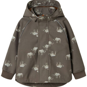 Name It Softshelljakke m. Fleece - NmmAlfa08 - Morel/Rhino