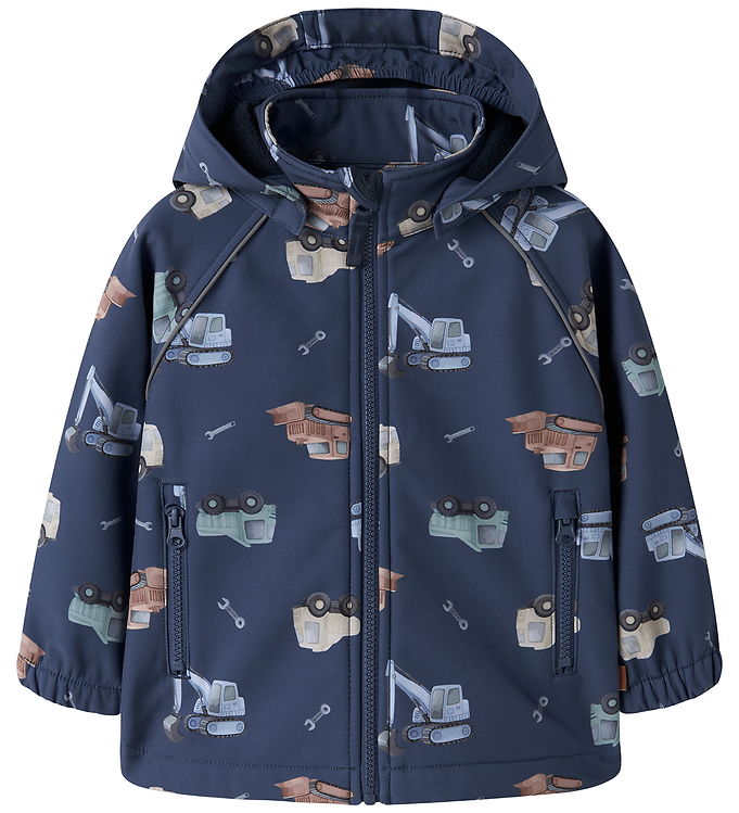 Name It Softshelljakke m. Fleece - NmmAlfa08 - Oceana/Constructi