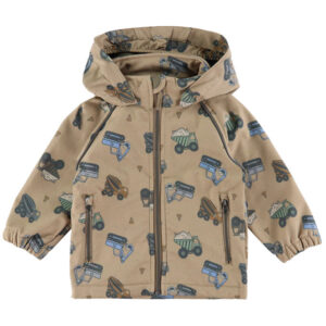 Name It Softshelljakke m. Fleece - NmmAlfa08 - Silver Mink/Truck