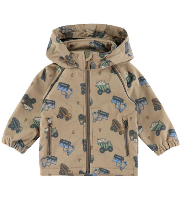 Name It Softshelljakke m. Fleece - NmmAlfa08 - Silver Mink/Truck