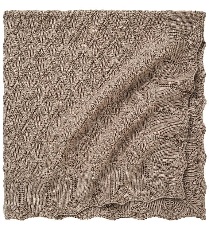 Name It Tæppe - Uld - 85x85 cm - Strik - Satellite