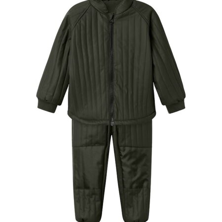 Name It Termotøj m. Fleece - PU - NmmMud - Rosin