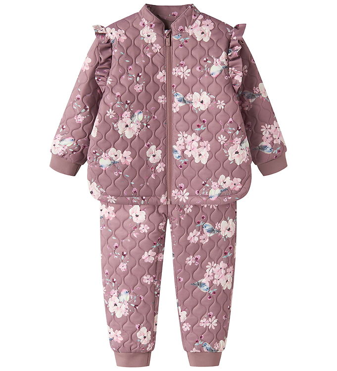 Name It Termotøj m. Fleece - Quiltet - NmfMoon - Wistful Mauve/B