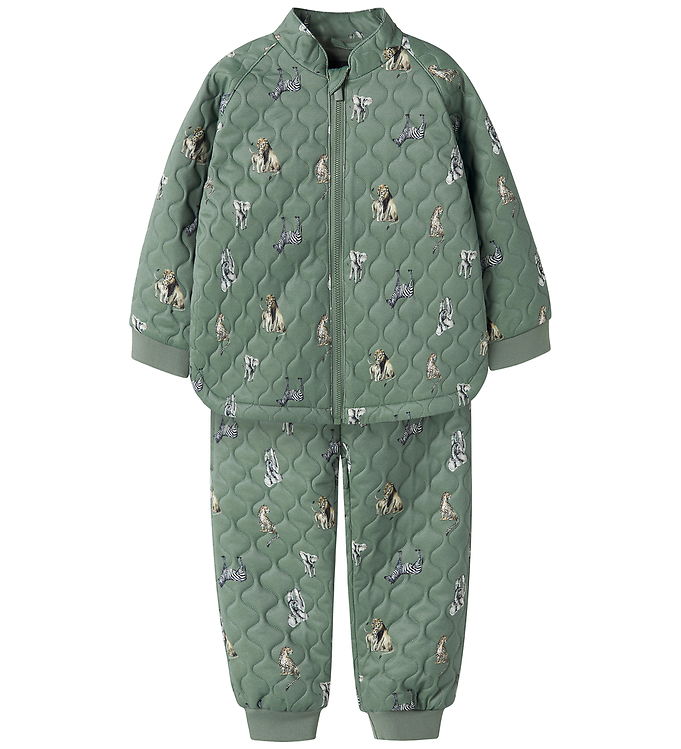 Name It Termotøj m. Fleece - Quiltet - NmmMoon - Laurel Wreath