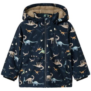 Name It Vinterjakke - NmmSnow05 - Dark Sapphire m. Dinoer