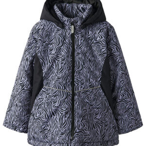 Name It Vinterjakke - Noos - NkfMaxi - Black/ZEBRA