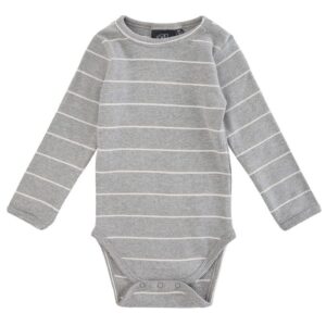 Petit by Sofie Schnoor Body l/æ - Stribet - Grey Melange - 56 - Petit by Sofie Schnoor Body L/Æ