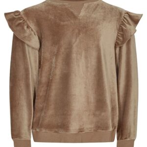 Petit by Sofie Schnoor Sweatshirt - Velour - Rib - Taupe