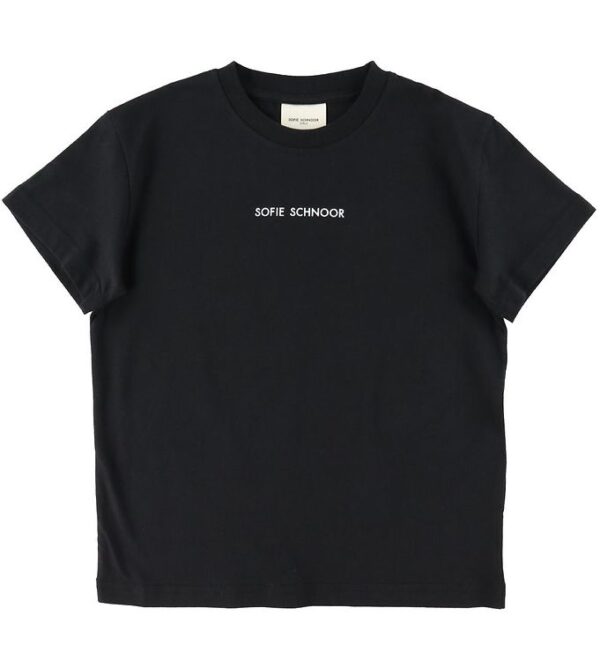 Petit by Sofie Schnoor T-Shirt - Black m. Logo - 6 år (116) - Petit by Sofie Schnoor T-Shirt