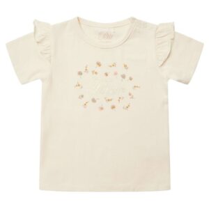 Petit by Sofie Schnoor T-shirt - Penelope - Off White m. Blomste