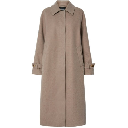 Pieces Dame Jakke PCJOELLA - Taupe Gray MELANGE