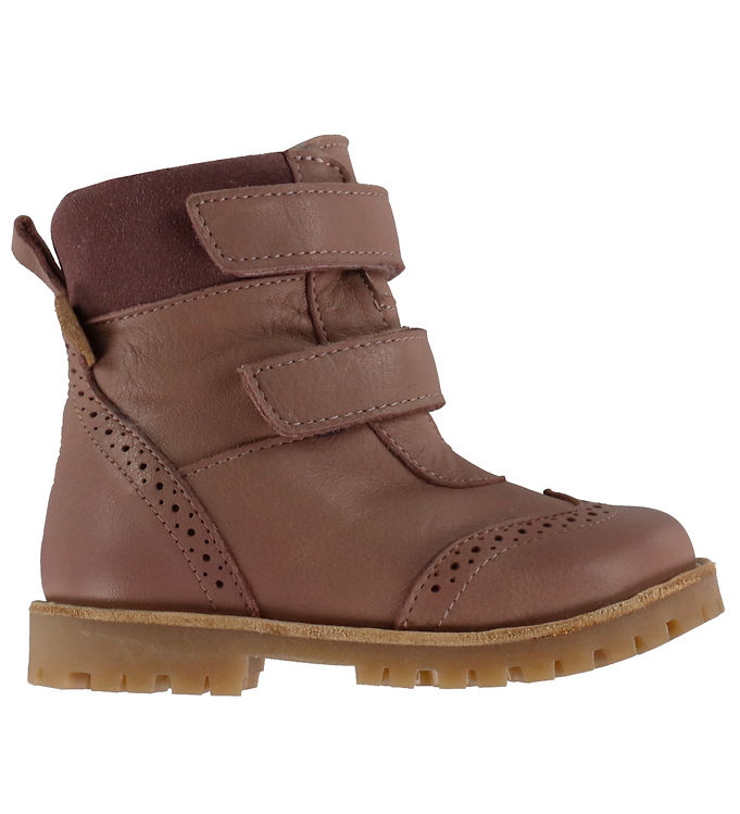 Pom Pom Vinterstøvler - Broque Velcro Boot Tex - Dark Rose