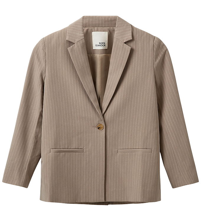 Sofie Schnoor Blazer - AlfiaSy - Beige Striped