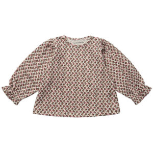 Sofie Schnoor Bluse - Elenorra - Hvid/Brun m. Blomster