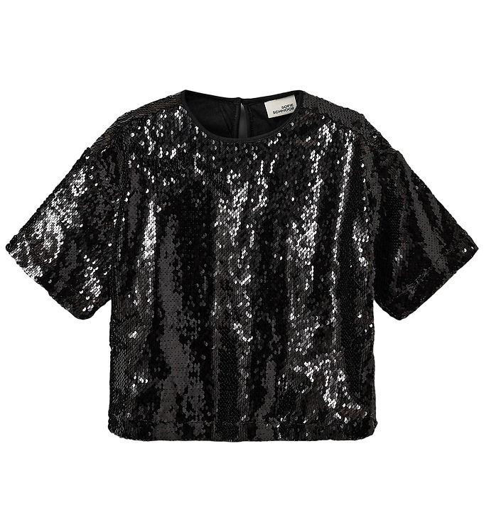 Sofie Schnoor Bluse - Felucasy - Sort m. Pailletter