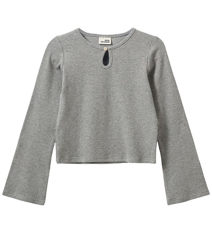 Sofie Schnoor Bluse - Rib - BailoSY - Grey Melange