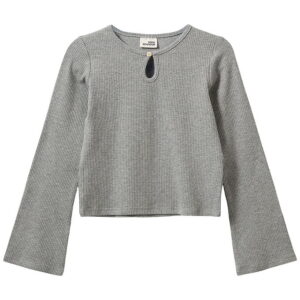 Sofie Schnoor Bluse - Rib - BailoSY - Grey Melange