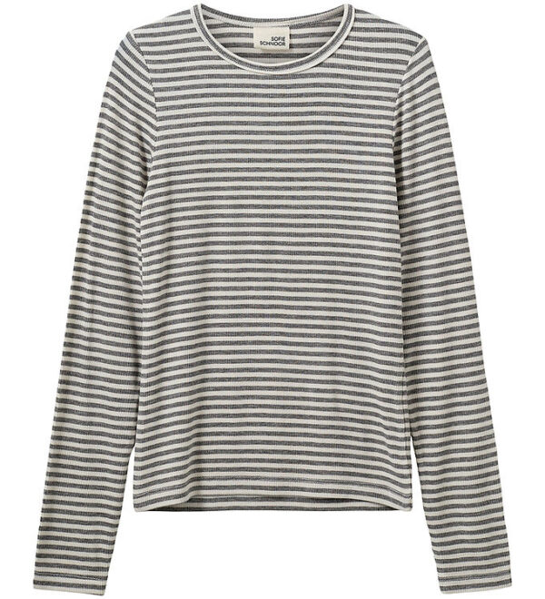 Sofie Schnoor Bluse - Rib - Petricia - Grey Striped