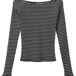 Sofie Schnoor Bluse - Rib - Soma - Black Striped