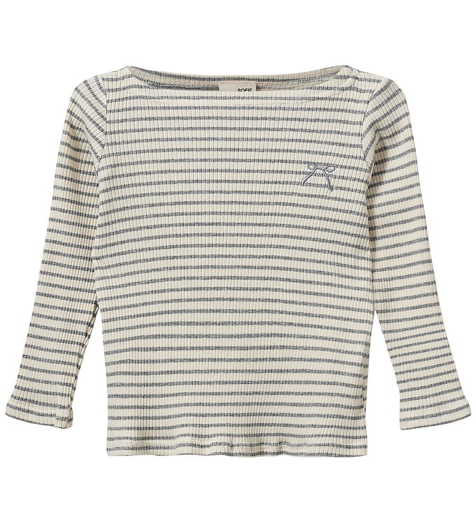 Sofie Schnoor Bluse - Rib - StephieKB - Grey Striped