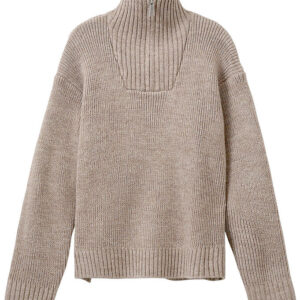 Sofie Schnoor Bluse m. Lynlås - strik - Pilosy - Deer Melange