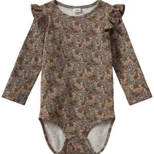 Sofie Schnoor Body l/æ - DicteSB - Brown m. Blomster