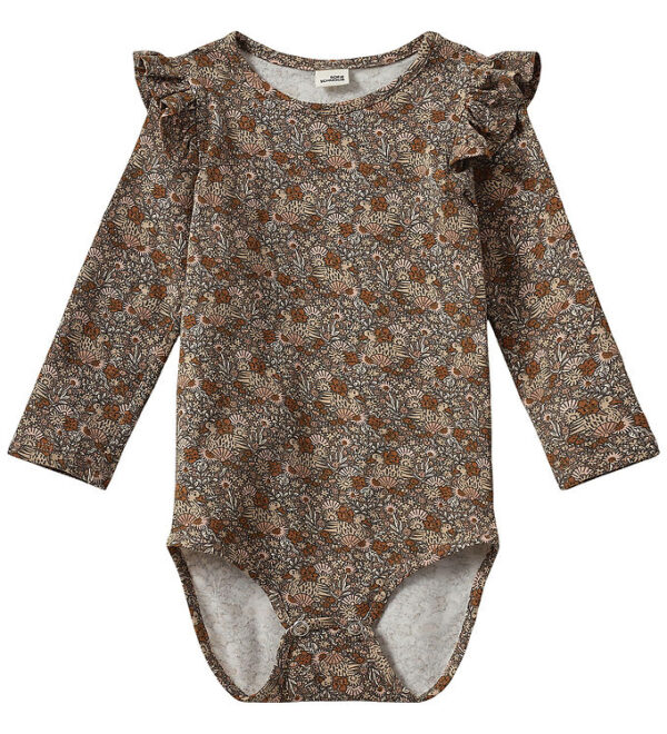 Sofie Schnoor Body l/æ - DicteSB - Brown m. Blomster