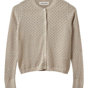 Sofie Schnoor Cardigan - Strik - CisseSY - Beige m. Hulmønster