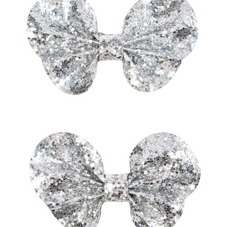 Sofie Schnoor Hårsløjfer - 2-pak - 7x4,5 cm - Silver