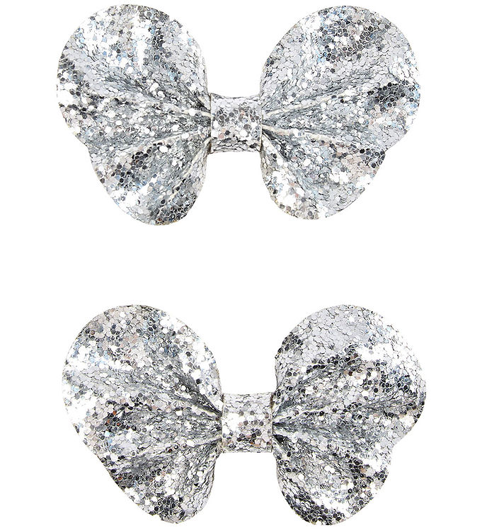 Sofie Schnoor Hårsløjfer - 2-pak - 7x4,5 cm - Silver