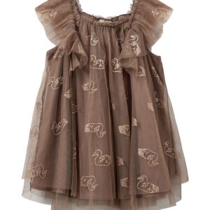 Sofie Schnoor Kjole - Blossomsk - Brun m. Glitter
