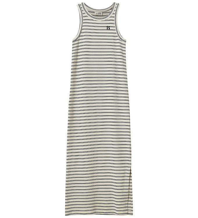 Sofie Schnoor Kjole - FacitaSY - Off White/Sortstribet