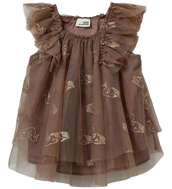 Sofie Schnoor Kjole - Tyl - BlossomSB - Brown m. Glitter