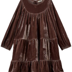 Sofie Schnoor Kjole - Velour - SelineSB - Brun